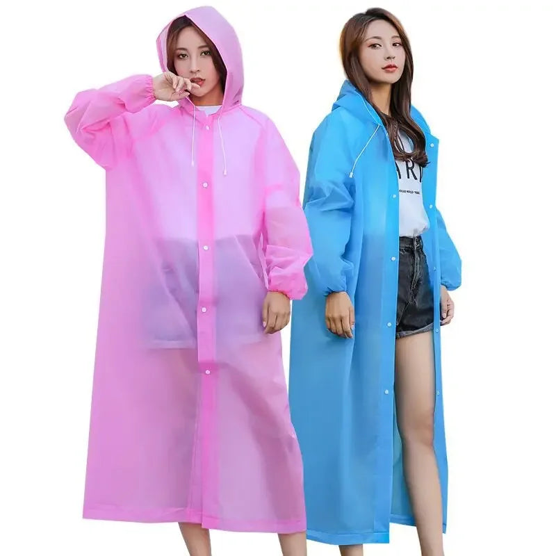 Unisex Thickened EVA Raincoat High-Quality Waterproof Black Rainwear for Men And Women Ideal for Camping Oasis Select