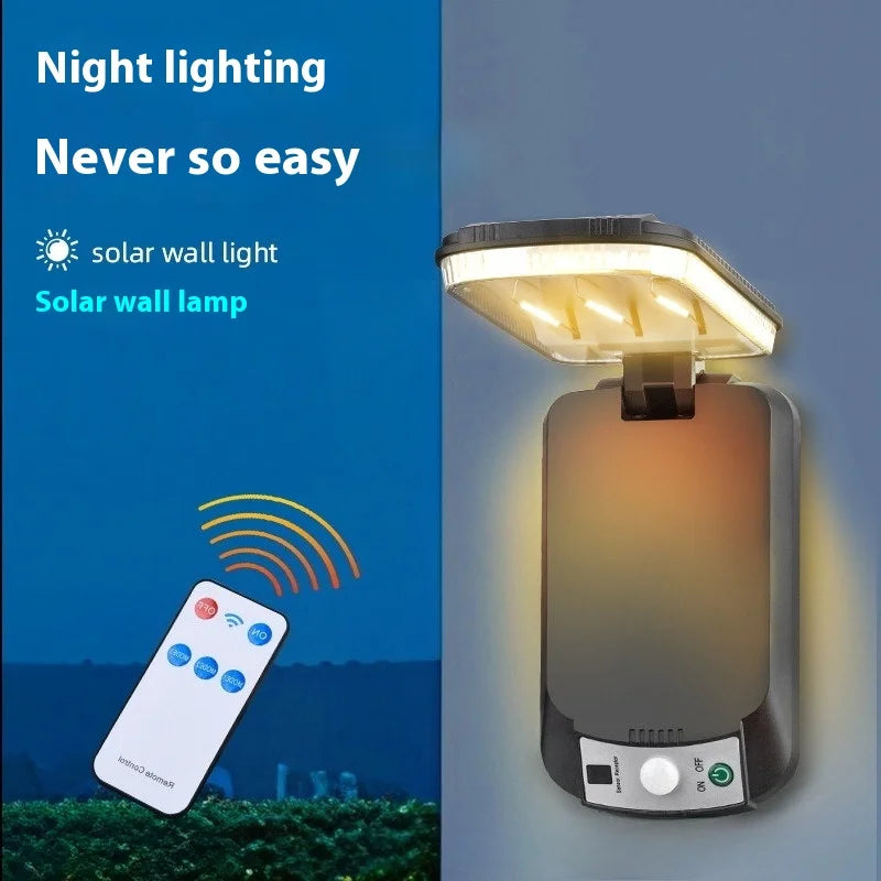 Solar - Powered Folding Outdoor Courtyard Wall Lamp with Human - Body Sensor and Wall - Washing Function Oasis Select