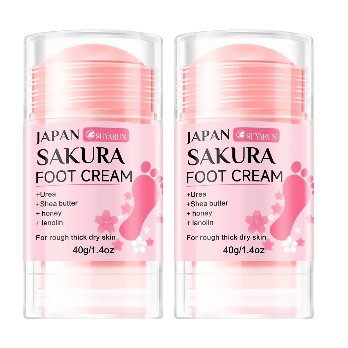 SUYARUN 60% Urea Foot Cream Stick - Moisturizing & Exfoliating, Cracked Heel Repair, Deep Hydration for Dry Feet, Long protect. Oasis Select F-F