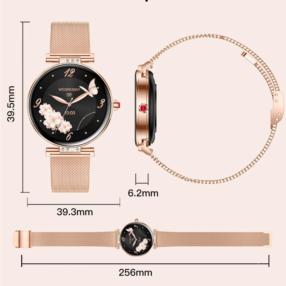 Lady Smartwatch Information Push Amoled Screen BT Call Smart Watch Women's Health Monitor Sports 6.2mm Ultra-thin All Metal Case Oasis Select