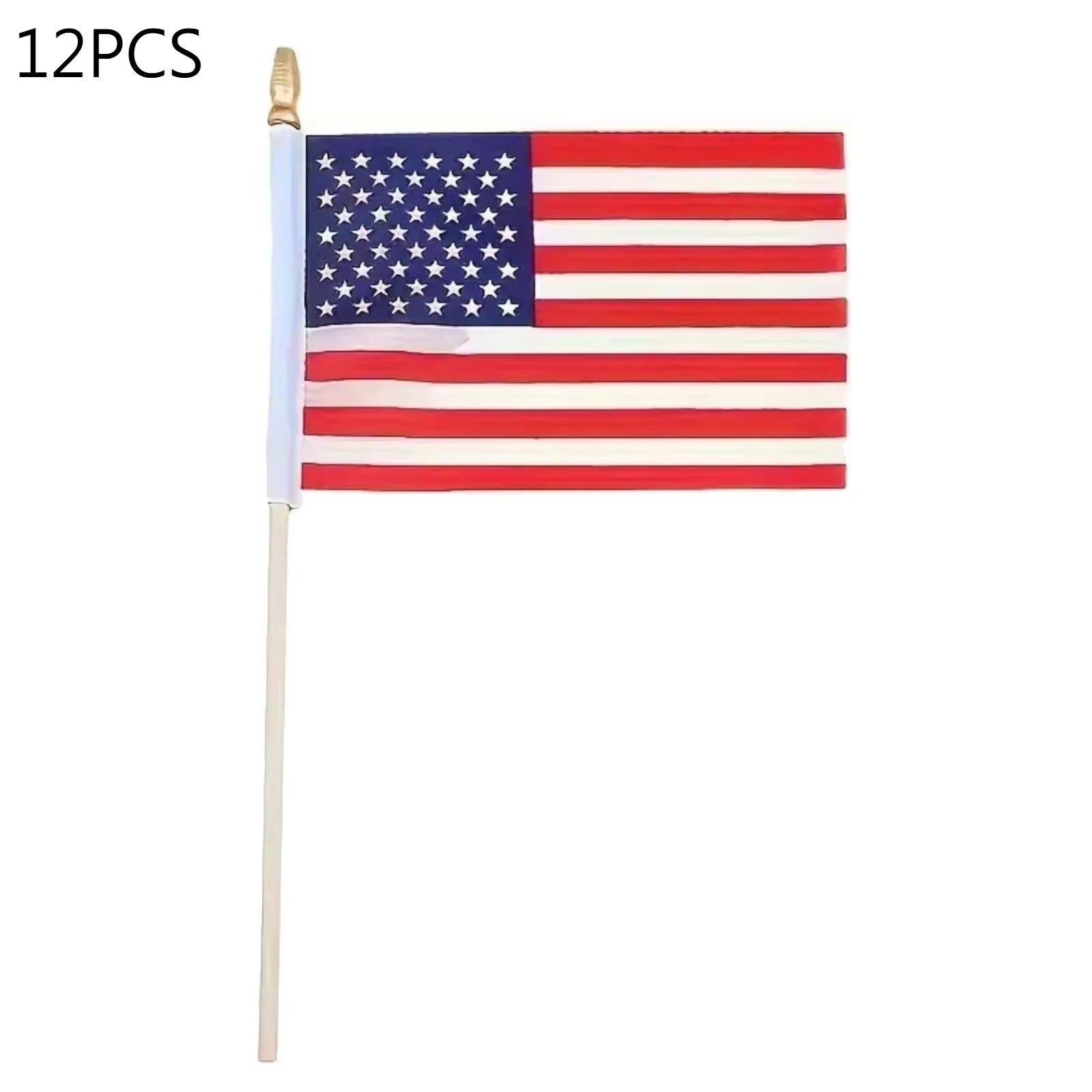 USA Hand Waving Flags 20x30cm Double-Sided Polyester – 12 Pack Patriotic Hand Flag Oasis Select 12PCS One Size