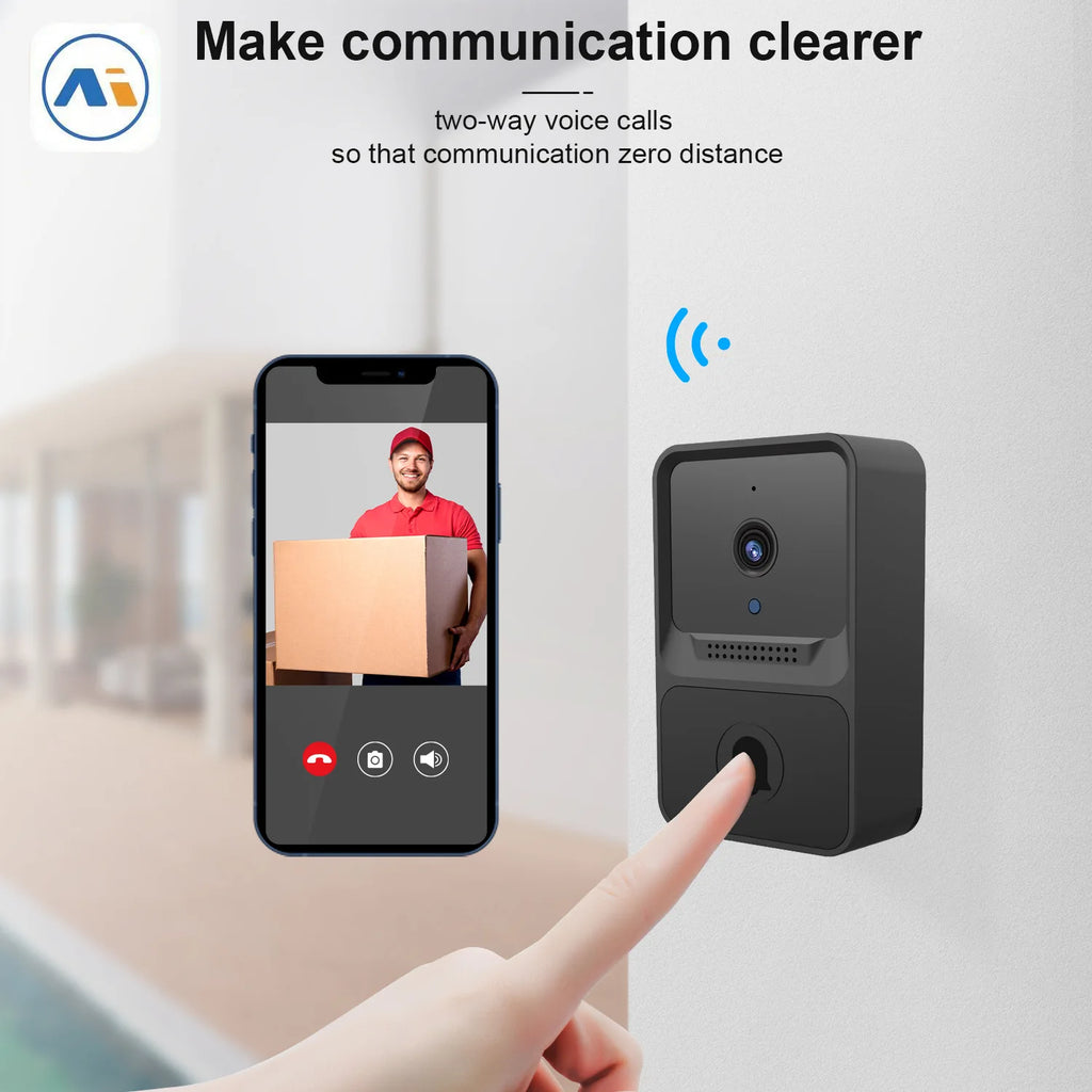 Wireless Doorbell WiFi Outdoor HD Camera Security Door Bell Night Vision Video Intercom Voice Change For Home Monitor Door Phone Oasis Select