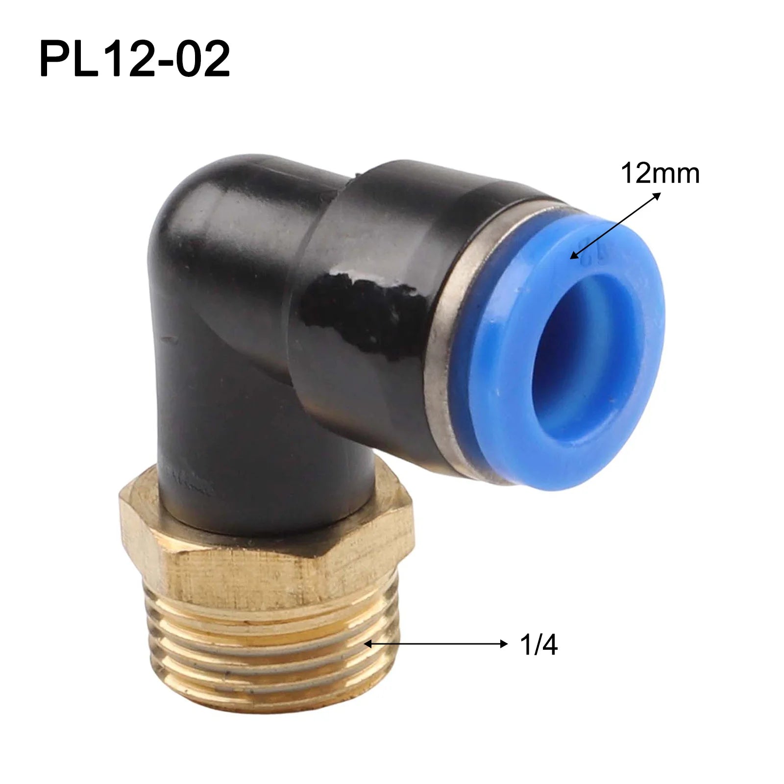Pneumatic Quick Connector Air Fittings Thread Elbow Adapter PL4-16mm Hose Tube Elbow Air Hose Fittings Quick Connector Oasis Select PL12-02