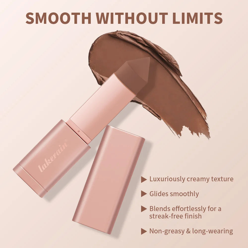 Lakerain Bronzer Cream Stick 3D Makeup Effect Improve Fine Lines Brightening & Grooming 2 IN 1 Bronzer Cream for All Skin Types Oasis Select