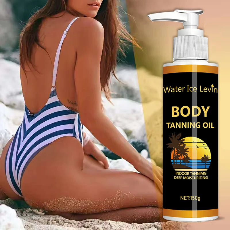 Body Tanning Oil with Coconut Oil – Deep Hydration & Sunless Tan Sunless Tanning Oil Oasis Select
