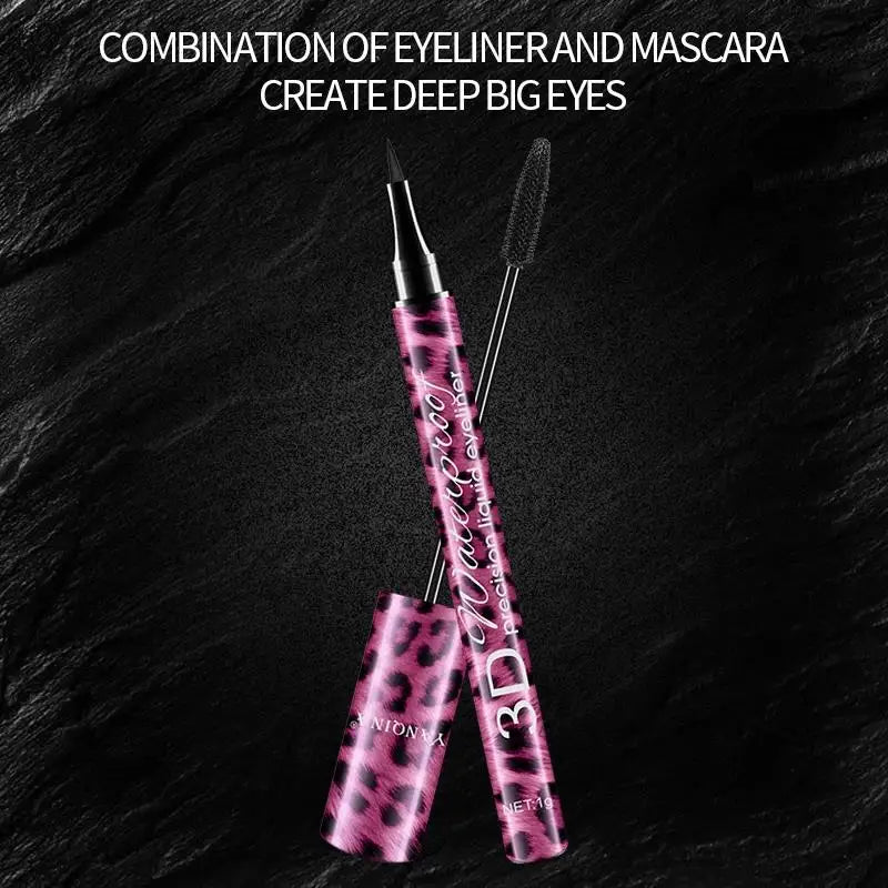QIC 4D Waterproof Mascara & Liquid Eyeliner Set | Volumizing
