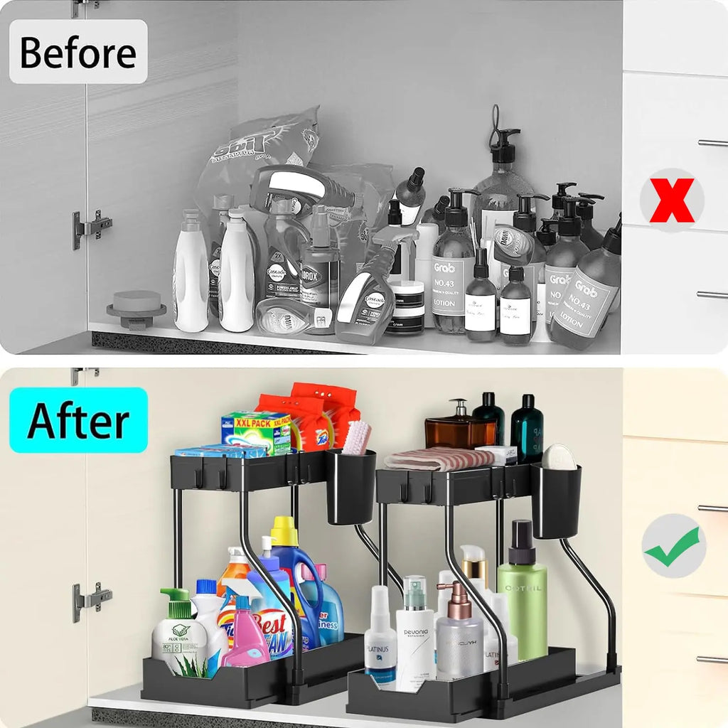 1PC Kitchen acceesories Bathroom accessories Storage organizer Under sink organizer Pull Out Shelf Spice rack organizer Oasis Select