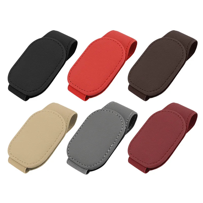 Automotive Car Sun Visor Glasses Case Magnetic Sunglasses Clip Card Ticket Holder Stand Fastener Pen Eyeglasses Accessories Oasis Select