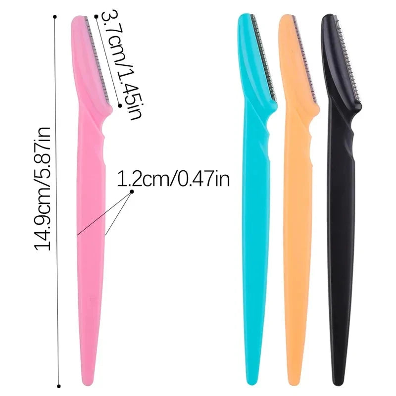 5/10Pcs Eyebrow Trimmer Face Blade Shaver Portable Eye Brow Epilation Hair Removal Safety Eyebrow Cutting Woman Makeup Tools Oasis Select