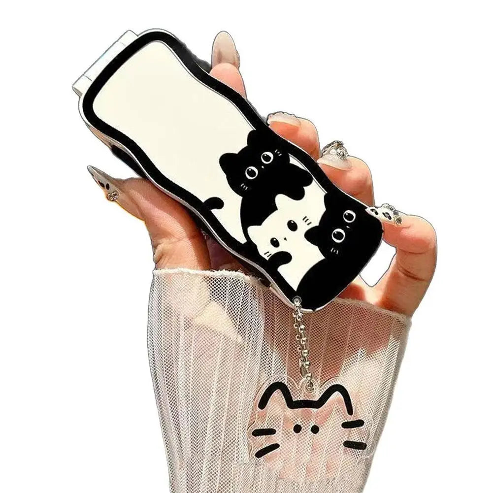 2 In 1 Foldable Hair Brush With Makeup Mirror For Women Mini Folding Massage Comb Head Massage Anti-Static Hair Combs Oasis Select