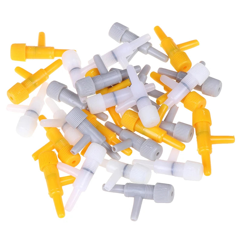 10-Pack Aquarium Air Flow Control Valves | 4mm Air Line Tubing