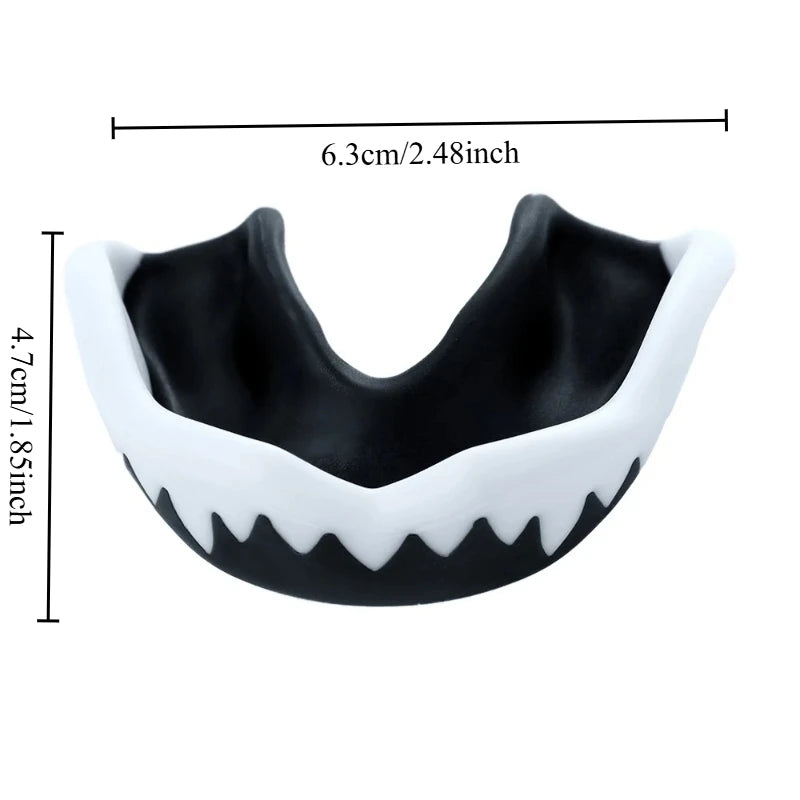 1pcs EVA Martial Arts Mouth Guard Safety Teeth Protector for Karate Thai Boxing Football MMA Rugby Combat Sports Gear Oasis Select black-white