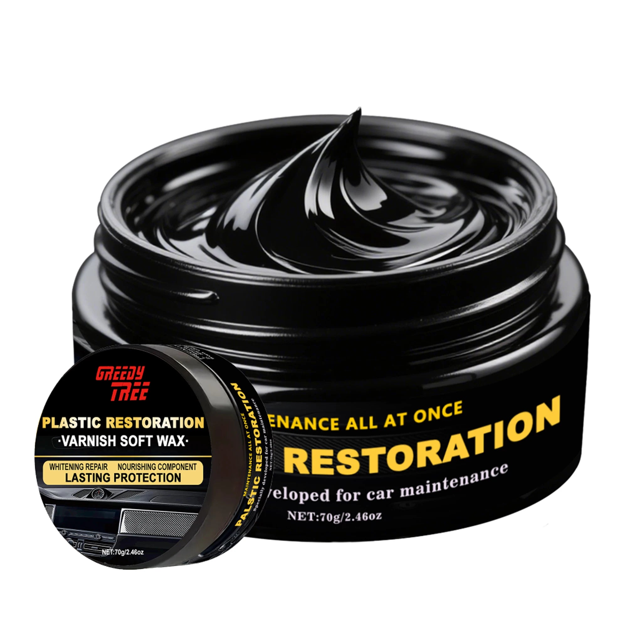 Car Plastic Restorer – Polishing Wax, Scratch Repair & Renewal