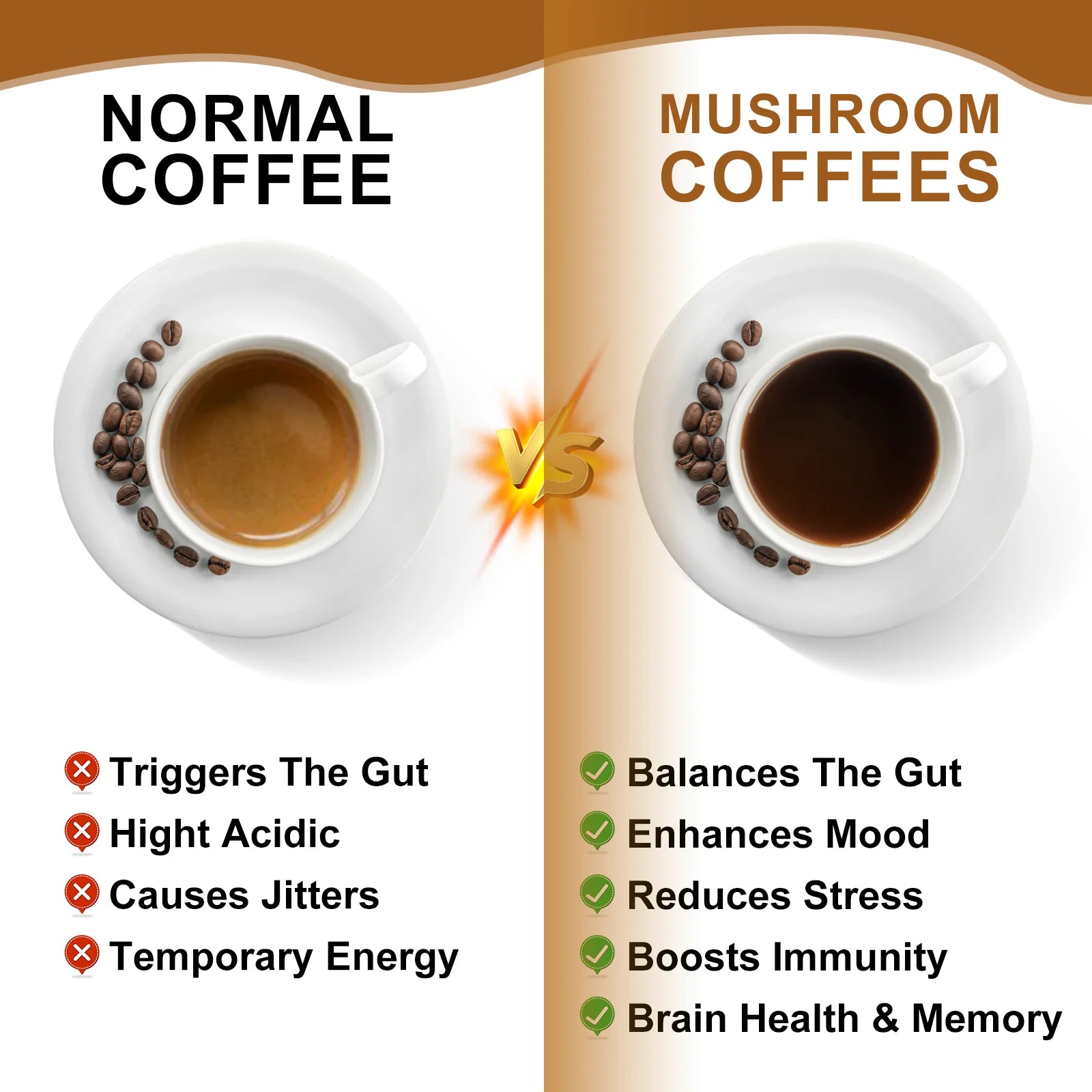 BWEORTHS 120g Mushroom Coffee Support Immunity and Focus Health Boost Memory NO-GMO Oasis Select