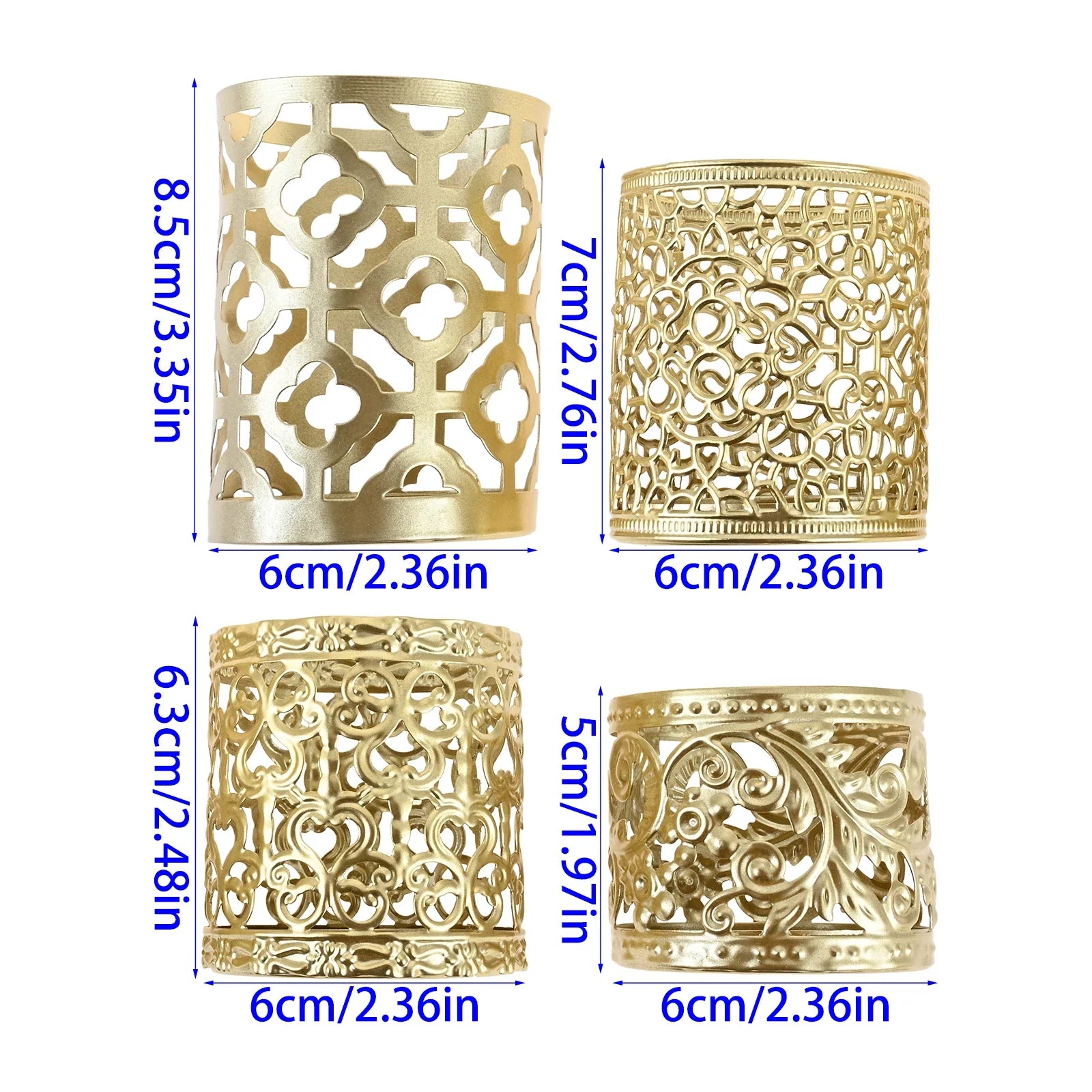 Fits for Decorating Candlelight Dinners or Weddings Create Romantic Atmosphere 1Pc Golden Geometric Hollow Iron Candle Holder Oasis Select
