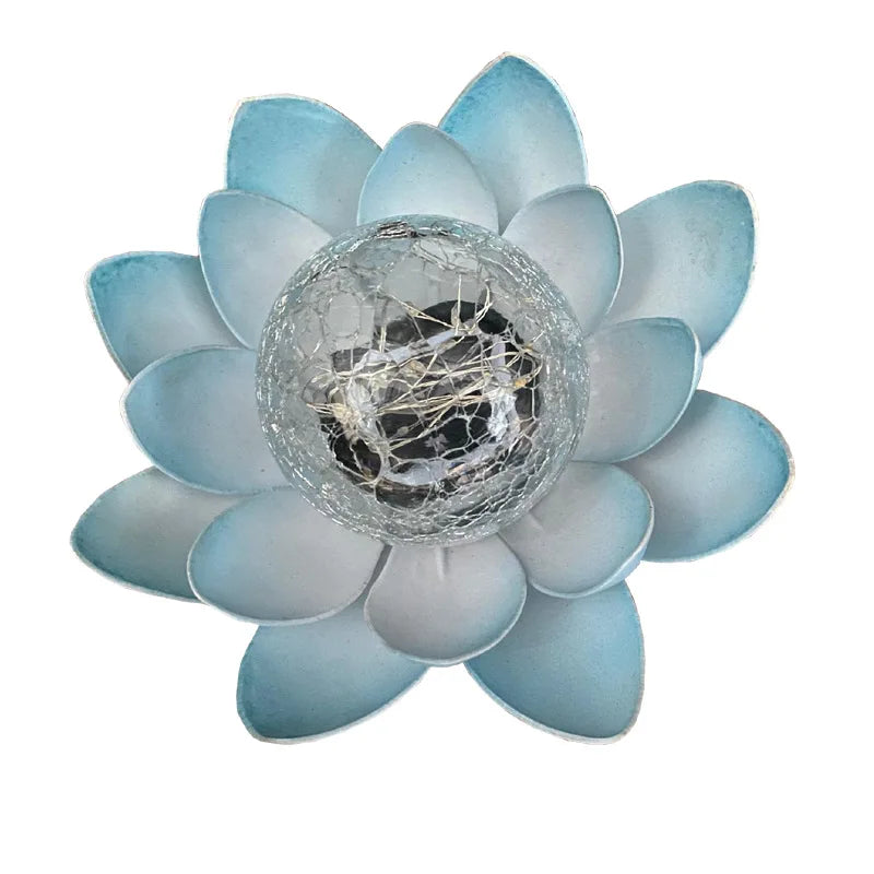 New Solar Garden Lamps, Outdoor Solar Lamps, Solar Lotus Lamps, and Garden Crack Decorative Lamps Oasis Select blue