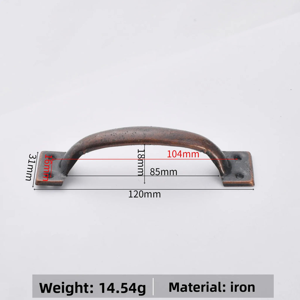 Bow-Shaped Iron Furniture Handle Vintage Drawer Wardrobe Cabinet Door Handle 5 Inch Garages Sheds Door Knob Hardware Pull