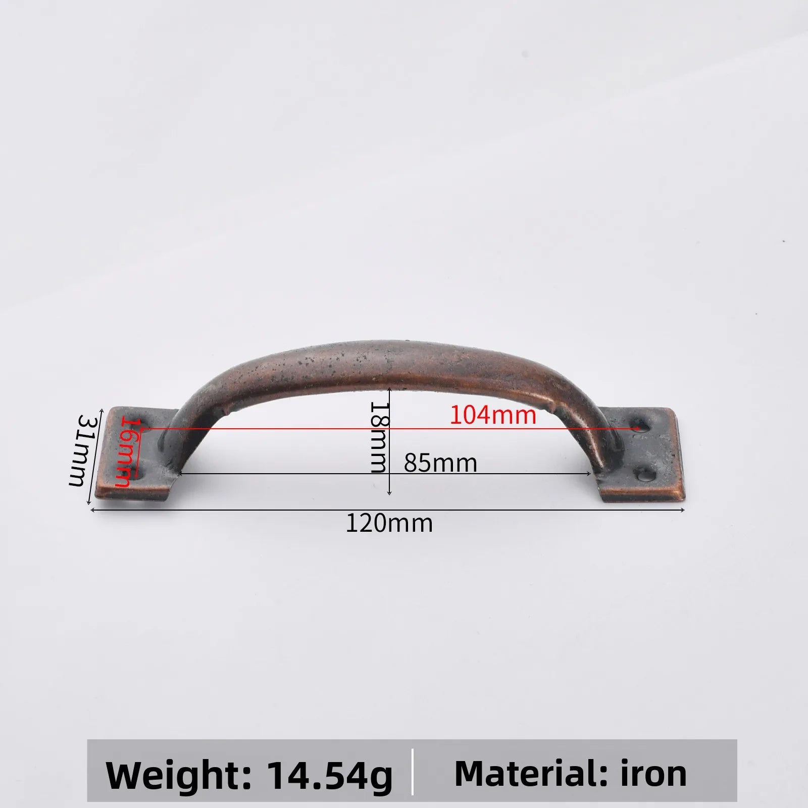 Bow-Shaped Iron Furniture Handle Vintage Drawer Wardrobe Cabinet Door Handle 5 Inch Garages Sheds Door Knob Hardware Pull