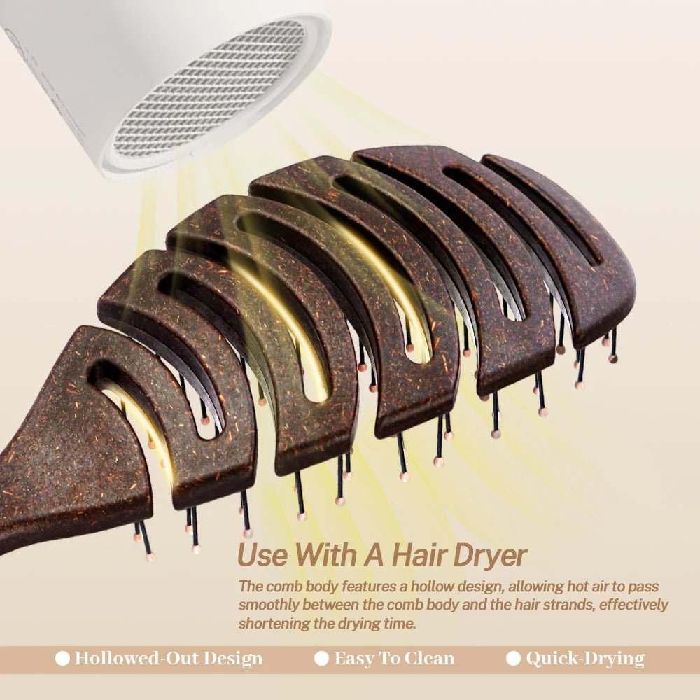 Hollow Anti-Static Hair Brush – Detangling Scalp Massage Comb Detangling Hair Brush Oasis Select