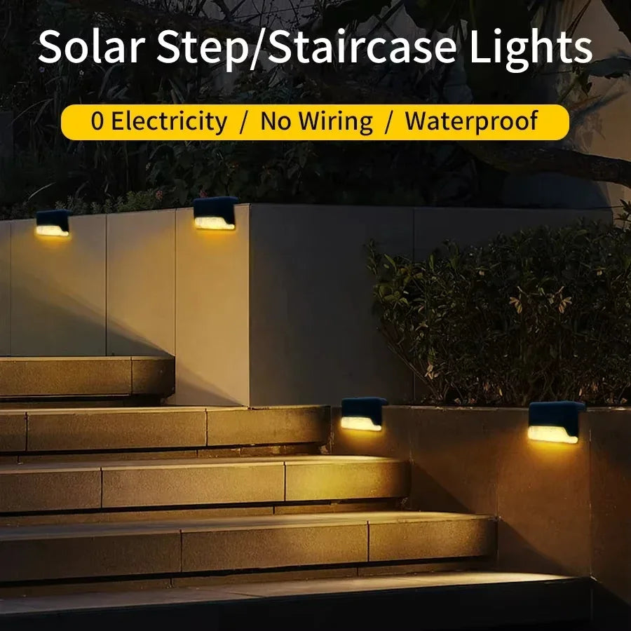 4-Pack Solar Fence Lights – Waterproof LED Deck & Stair Lamps Solar Outdoor Lights Oasis Select