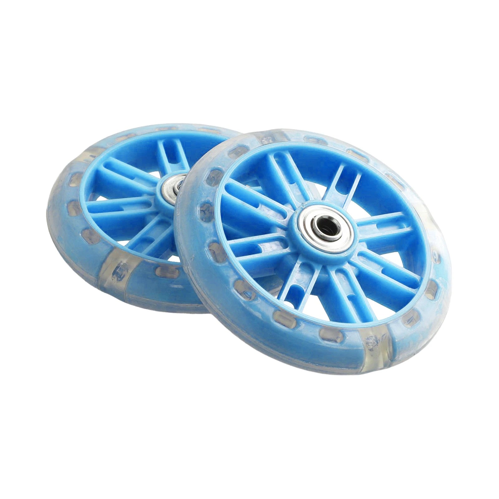 LED Flash Scooter Wheel 110mm Children Scooter Replacement Wheels 5 Colors Lighting Outdoor Bike Accessories Bearing Assist Tool Oasis Select Blue