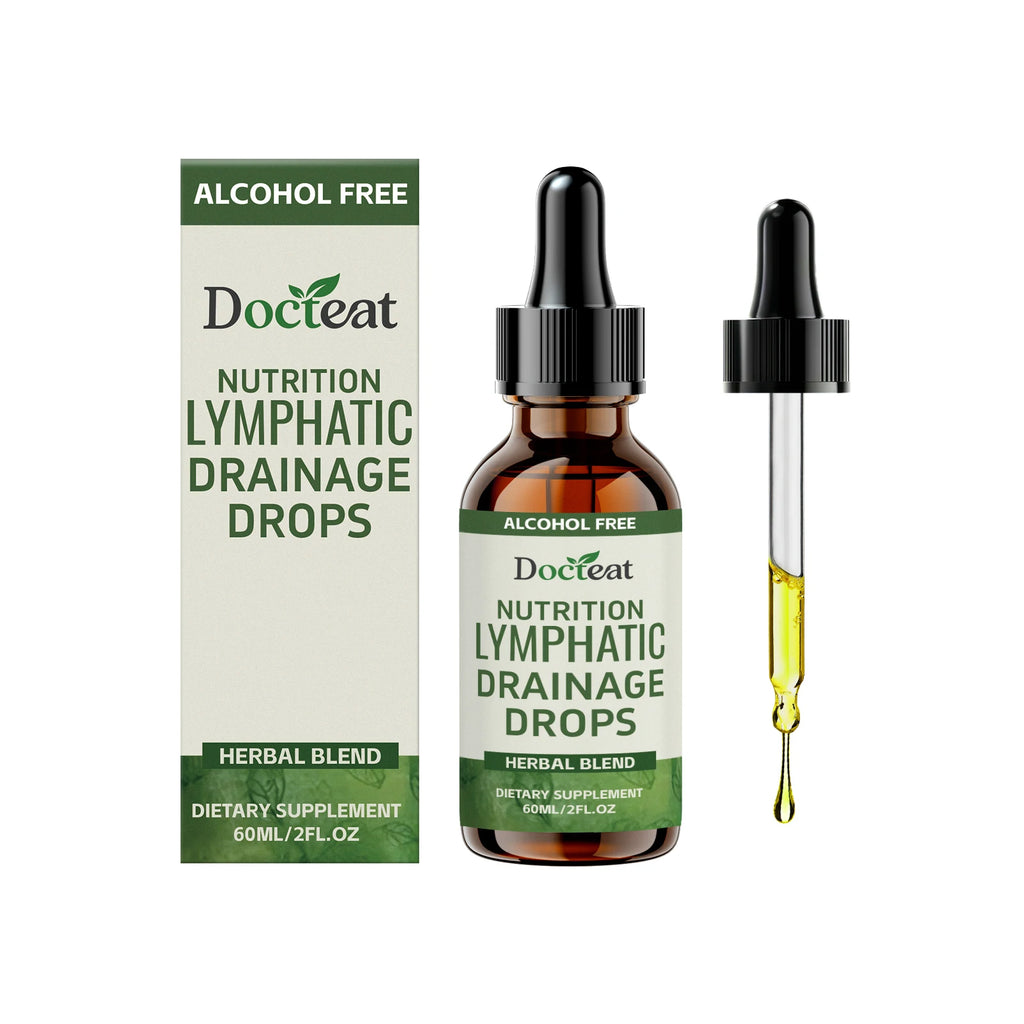 Docteat Lymphatic Drops 60ml | Vitamin B12, Zinc & Dandelion Root Herbal Liquid Supplement Oasis Select 1 bottle