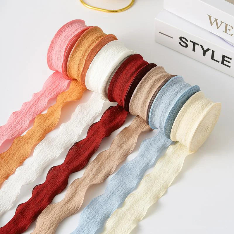 Fishtail Ruffled Linen Ribbon Roll – Weddings, Gifts & Crafts