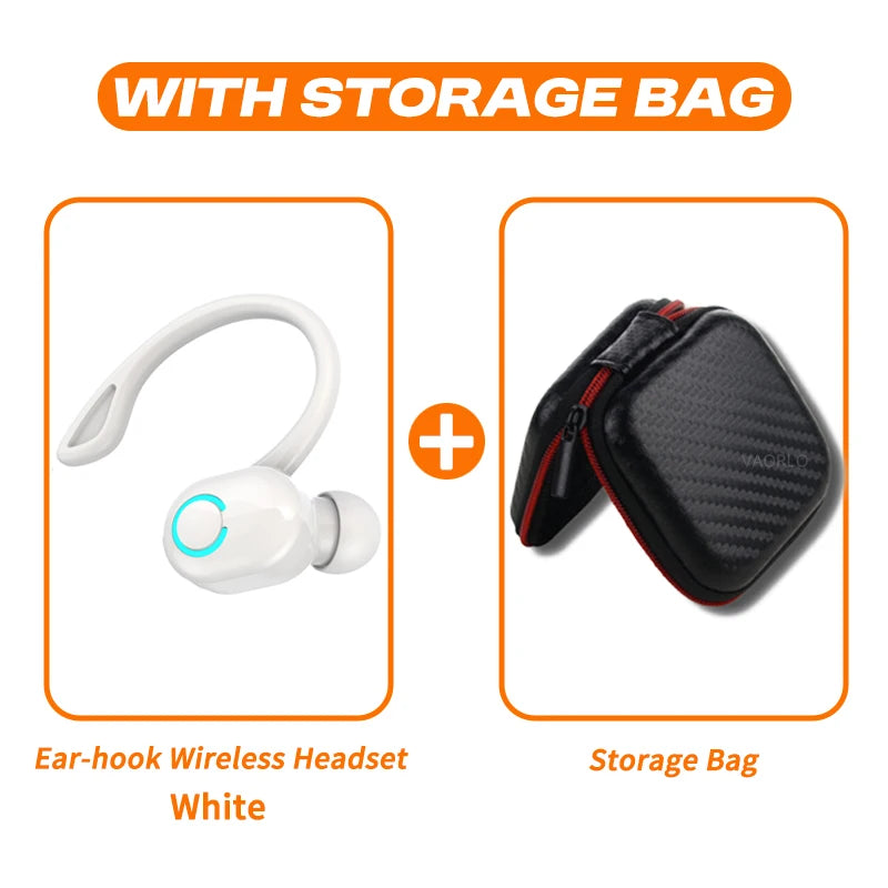 Bluetooth 5.4 Open Wireless Earphone 180° Rotation Adjustable Left Right Ear Universal Headset With Mic For Sport Business Music Oasis Select X8 White With Bag