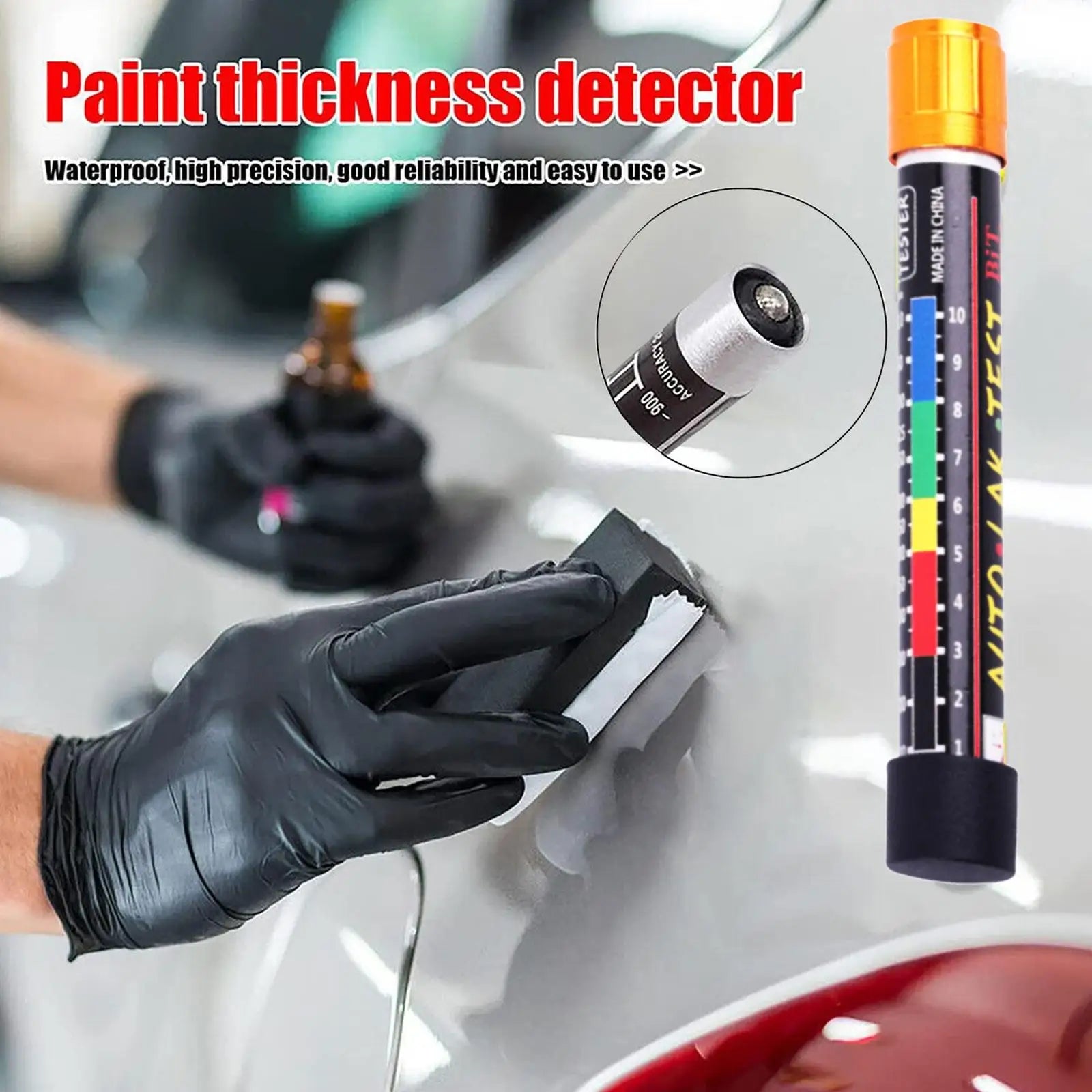 Portable Car Coating Thickness Test Pen Car Paint Thickness Gauge Car Paint Film Pen Automotive Magnetic Pen Car Paint Tester Oasis Select