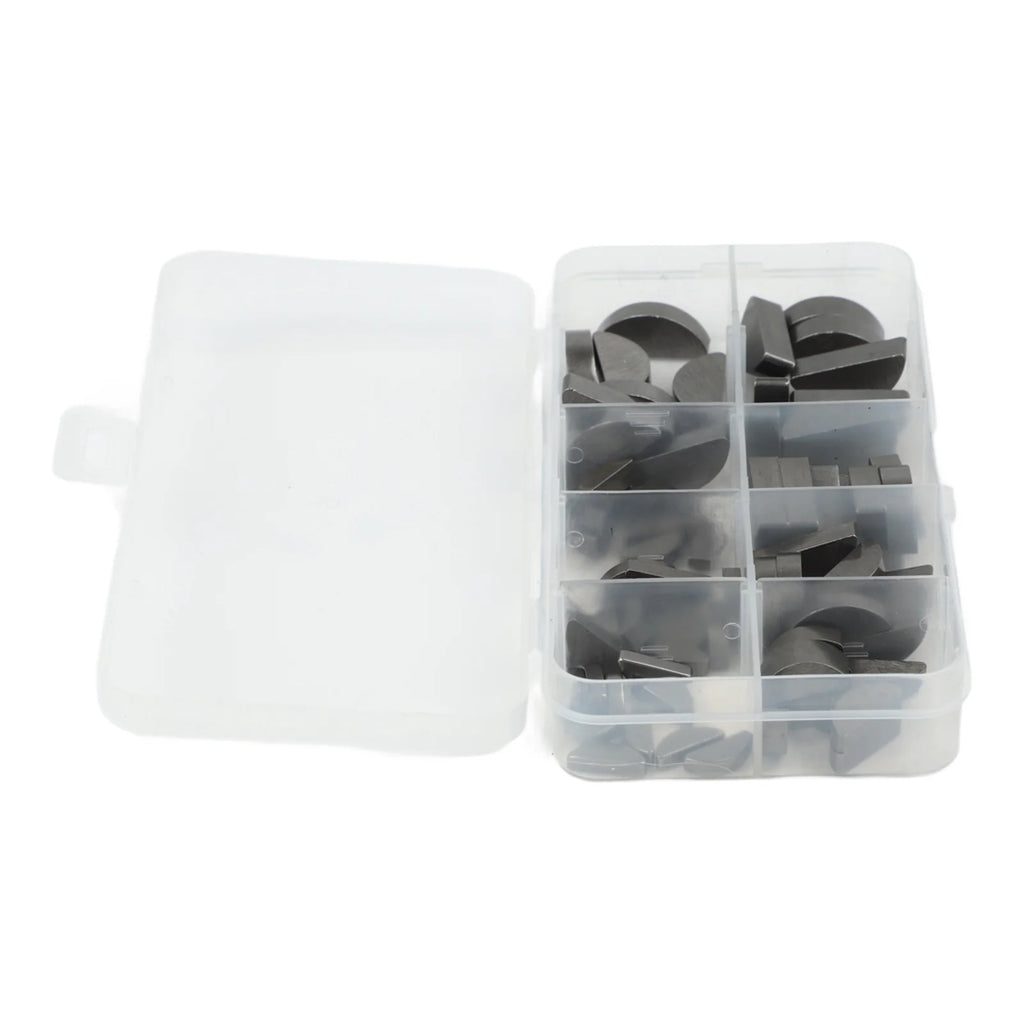 80pcs Carbon Steel Woodruff Half Moon Key Assortment Set Woodruff Key Set Oasis Select