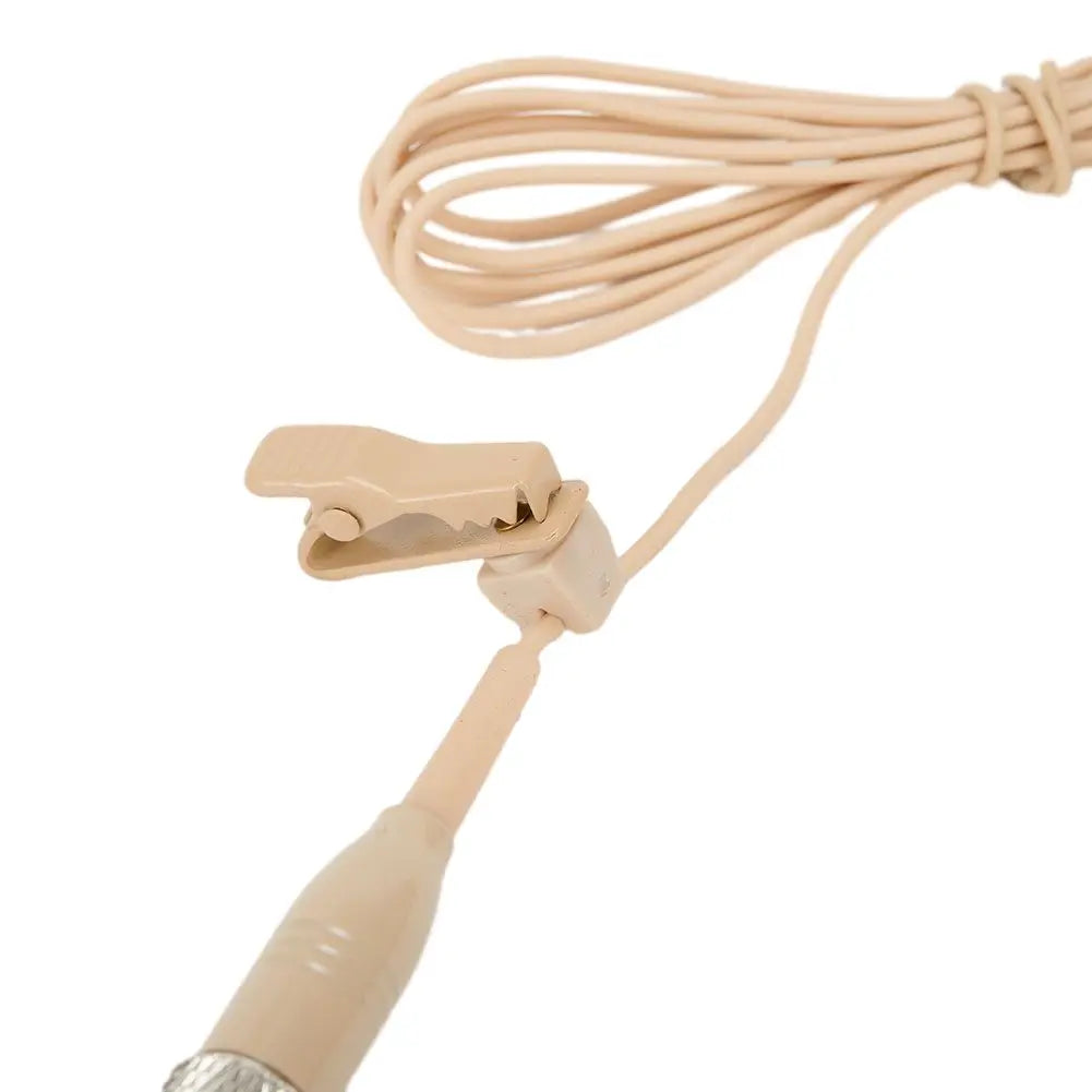 1PCS Beige Lavalier Lapel Clip Microphone 3.5mm 3-Pin 4-Pin XLR For Shure Wireless Mouthpiece Instrument Audio Microphone Oasis Select