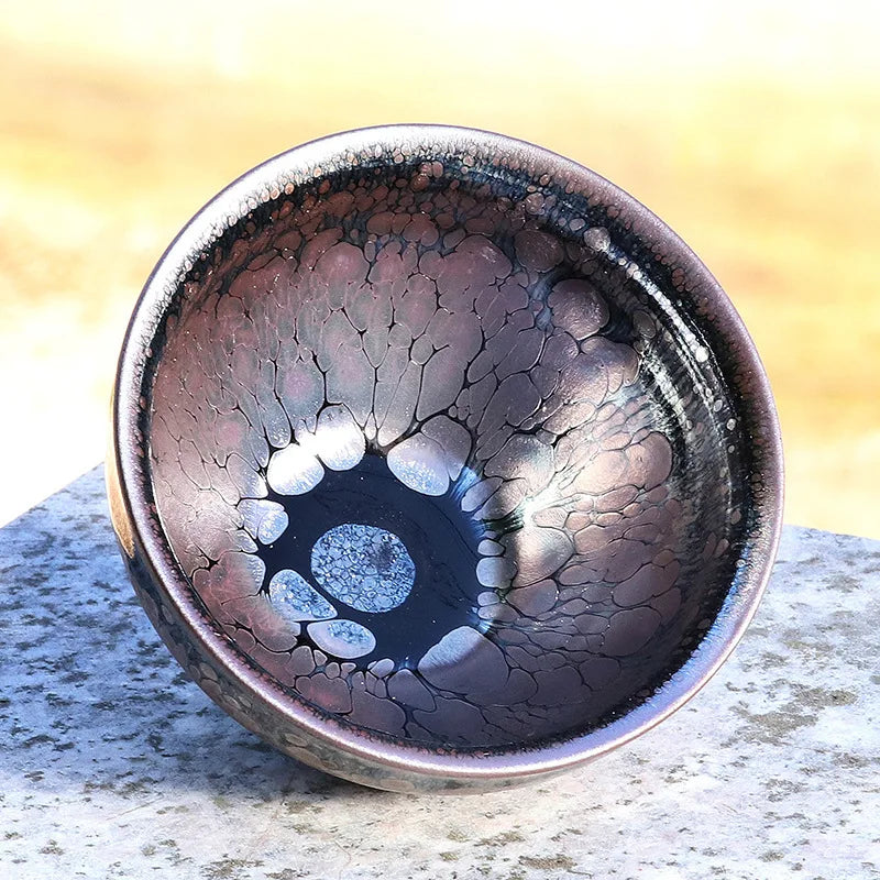 Jianzhan Tea Cup Pure Manual Iron Tire Kiln Glaze Master Cup Household Ceramic Kung Fu Tea Set Tea Cup Oasis Select Oil Drop Cup