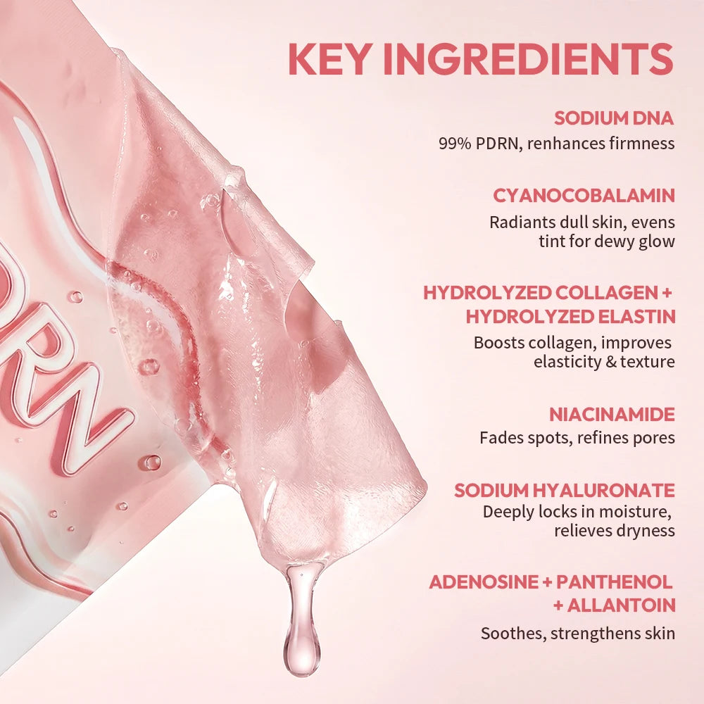PDRN Vitamin B12 Coating Mask Barrier Repair High Purity Salmon DNA PDRN Improve Elasticity Evens Tone Deep Moisturizing Mask Oasis Select