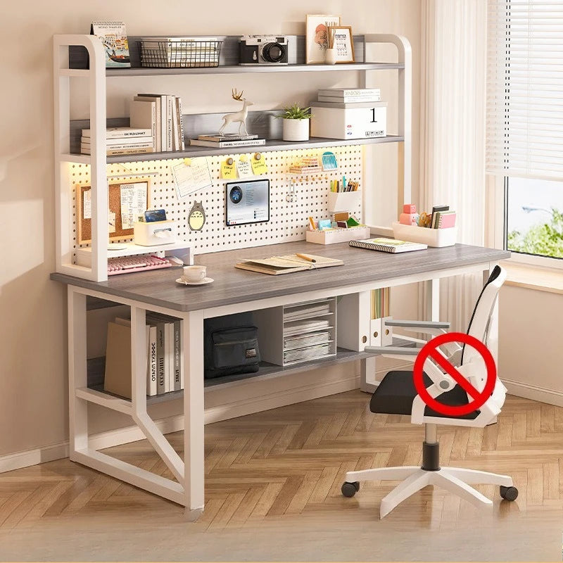 Computer desk, bookshelf, integrated bedroom, learning and writing desk, multi-functional desk with hole board Oasis Select