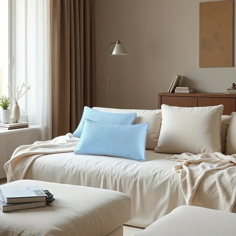 Cooling Pillowcase Covers Ice Silk Soft Breathable Summer Pillow Cases Machine Washable for Dorm Home Bedroom Use Smooth Fabric Oasis Select
