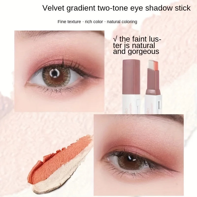 Two-Color Gradient Eye Shadow Stick – Long-Lasting 3D Look
