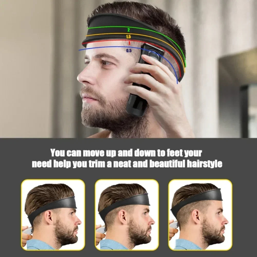 DIY Home Hair Trimming Haircut Curved Headband Silicone Neckline Shaving Template Hair Cutting Guide Barber Hair Styling Tools Oasis Select