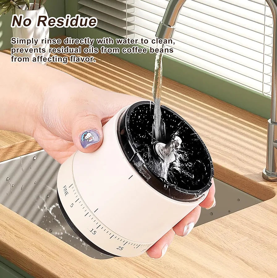 New Portable Electric Power Display Coffee Bean Grinder 38 Gears External Adjustable USB 2000mAh Household Mini Coffee Machine Oasis Select