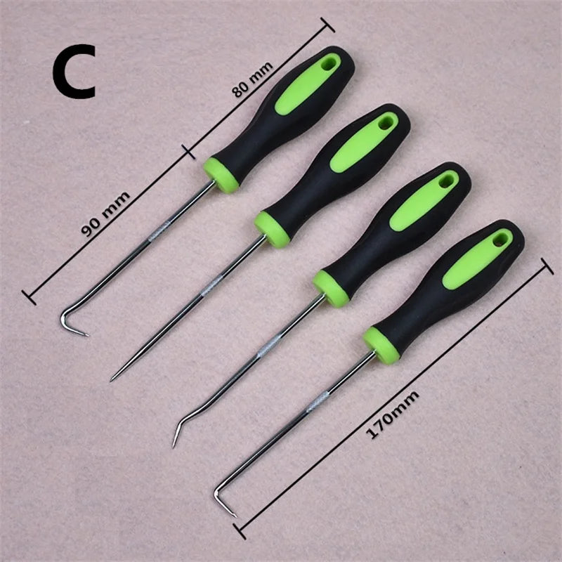 4-Pc Car O-Ring Oil Seal Removal Pick & Hook Tool Set Automotive Pick Tool Set Oasis Select
