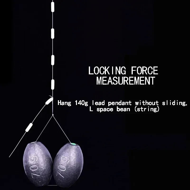 1/2Set Silicone Space Bean Oval Stopper Bobber Profession Fishing Float Resistance Anti-Strand Fish Line Fishing Gear Oasis Select