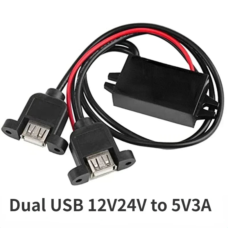 12V24V to 5V 3A DC Power Supply Module Buck Step Down Converter for Mini USB Adapter Micro USB Adapter Car Male Female Oasis Select Dual USB12V24V-5V3A China Mainland