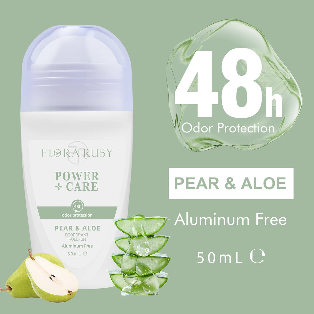 50ml Roll On Deodorant Whole Body Anti Sweat Deodorant Roller Ball Balm Refreshing Fragrance Underarm Armpit Body Remove Odor Oasis Select 04-PEAR ALOE