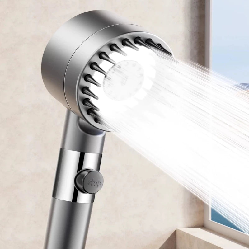 Multifunctional Shower Head Adjustable High Pressure Rain Faucet with Massage Brush Practical Daily Bathroom Supplies Oasis Select
