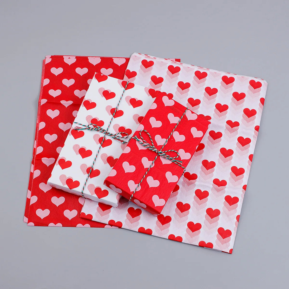 20 Sheets Valentine's Day Tissue Paper Red Love Heart Gift Wrapping Paper Birthday Decor Bridal Shower Party Supplies 50X35 Cm Oasis Select