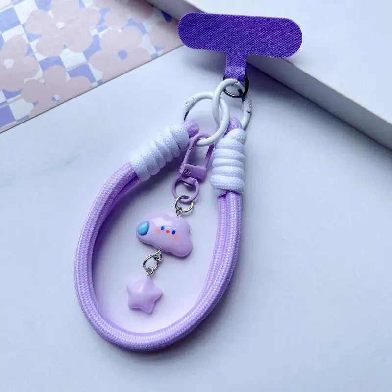Handmade Acrylic Cloud Phone Lanyard & Keychain Pendant Phone Keychain Pendant Oasis Select Purple