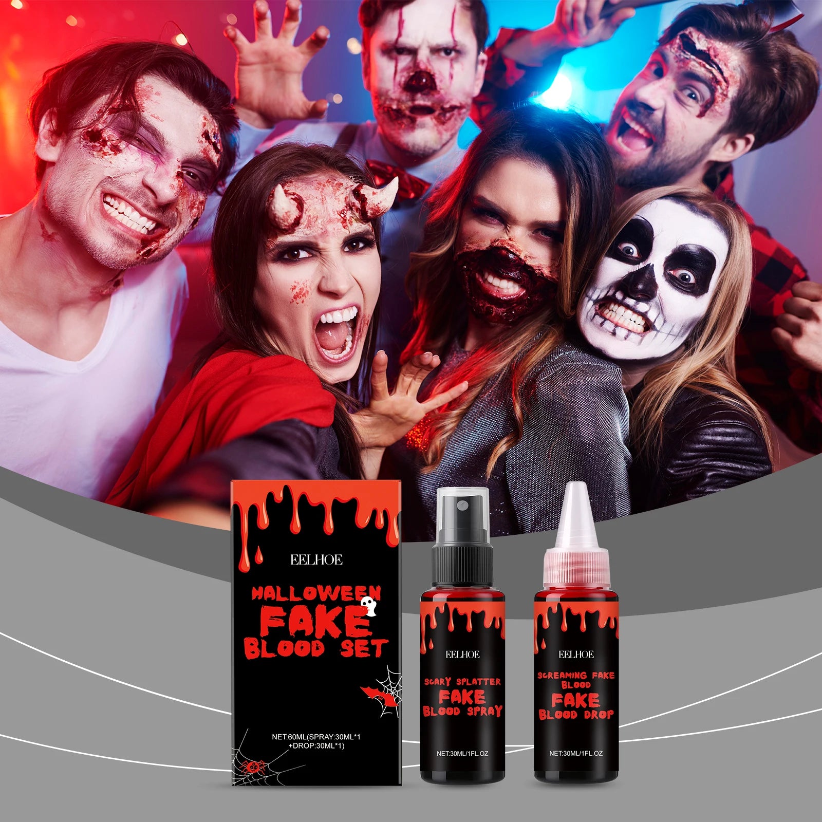 Halloween Fake Blood Set – Realistic Special Effects Makeup