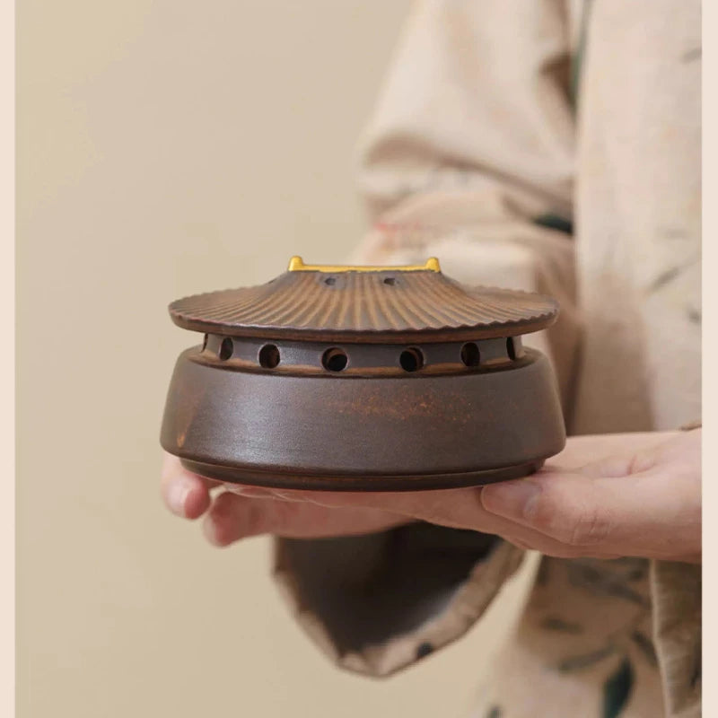 Creative Ceramic Incense Burner Antique-style Household Indoor Aroma Diffuser, Chinese-style Incense Display Item Incense Burner Oasis Select
