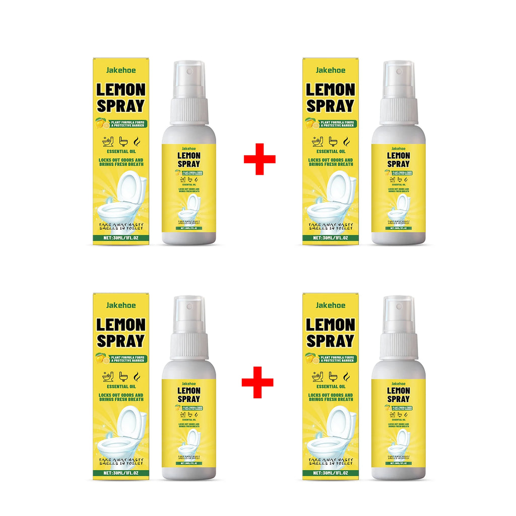 Lemon Toilet Spray for Deodorizing Descaling Remove Stains Fragrant and Refreshing Scent Toilet Deodorization Spray Oasis Select 4pcs
