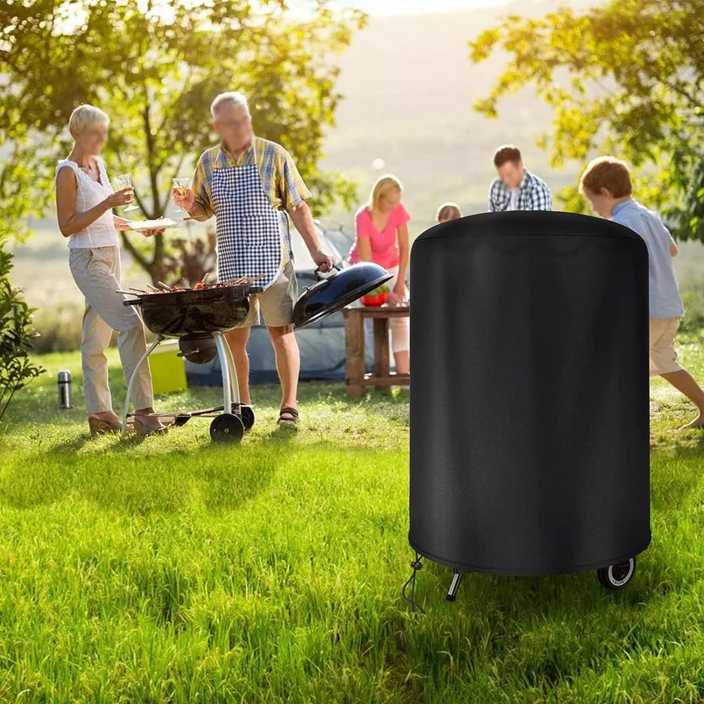 Raweao Kettle BBQ Cover Weber Waterproof Barbecue Cover Round BBQ Outdoor Rain Protective Barbecue Oxford Cover Tools 57Cm Oasis Select 1PC