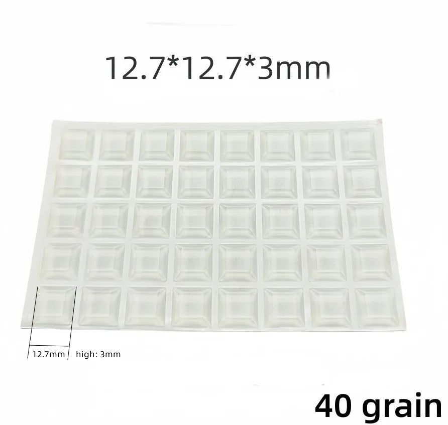 Cabinet Door Bumpers Strong Self-Adhesive Clear Pads Soft Silicone Door Stopper Mute Damper Buffer Furniture Cushion Oasis Select 12.7x12.7x3mm